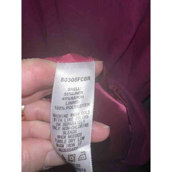 Chadwick’s Of Boston Dress Womens Plus 18W Linen Blend Sheath Barbie Pink career - Picture 3 of 8